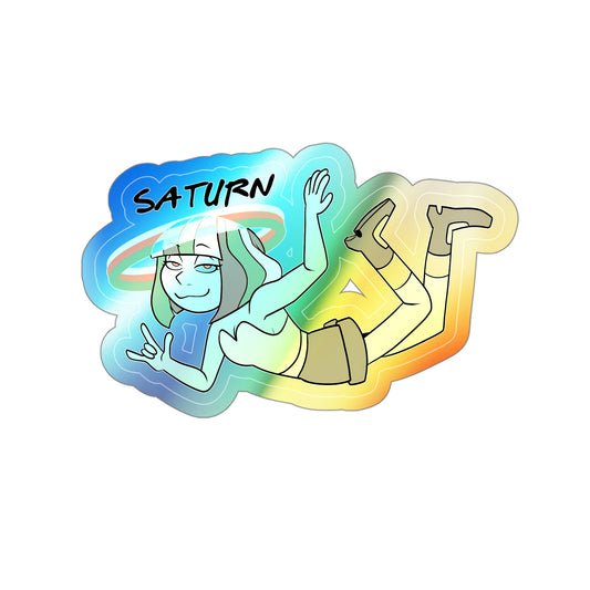 PEATSOS - Planet Saturn Holographic Die-cut Sticker